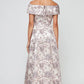 JASMINE LONG FLORAL OFF SHOULDER GOWN
