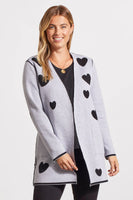 HEART CARDIGAN  REVERSIBLE 5452O