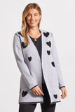 HEART CARDIGAN  REVERSIBLE 5452O