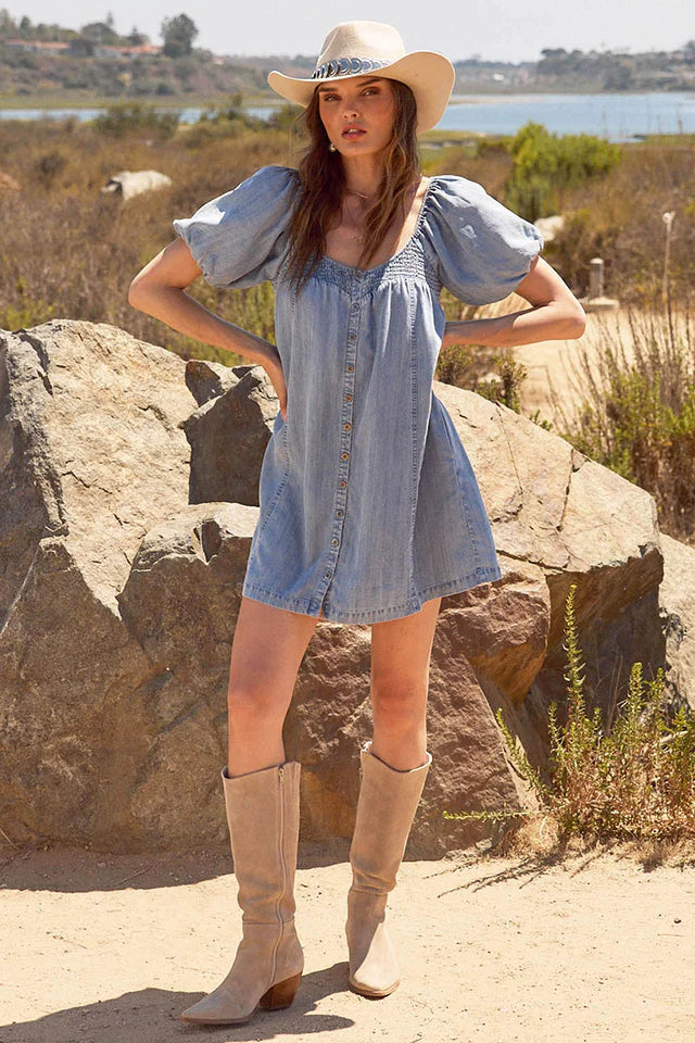 SEYMORE MINI DENIM DRESS