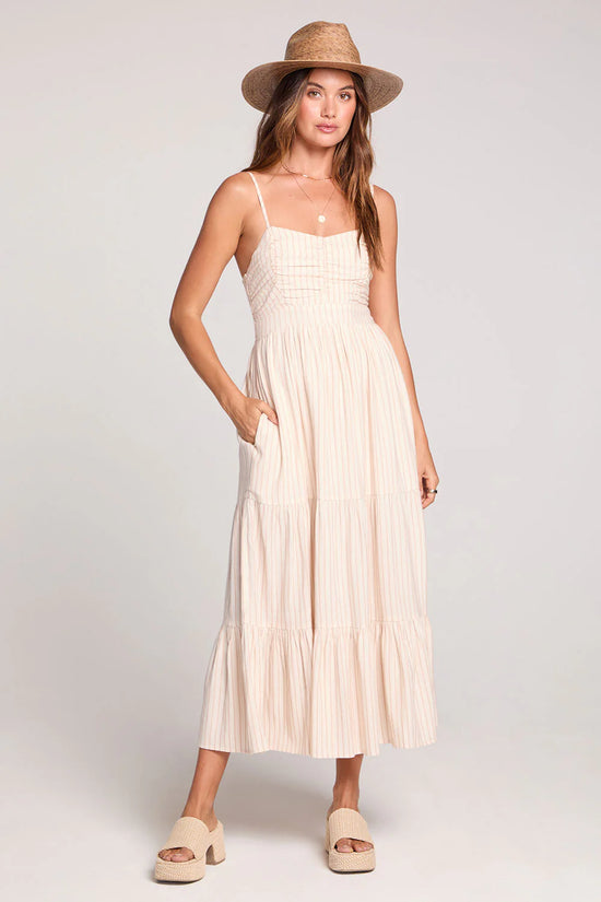 CAMRIE STRIPE MIDI DRESS
