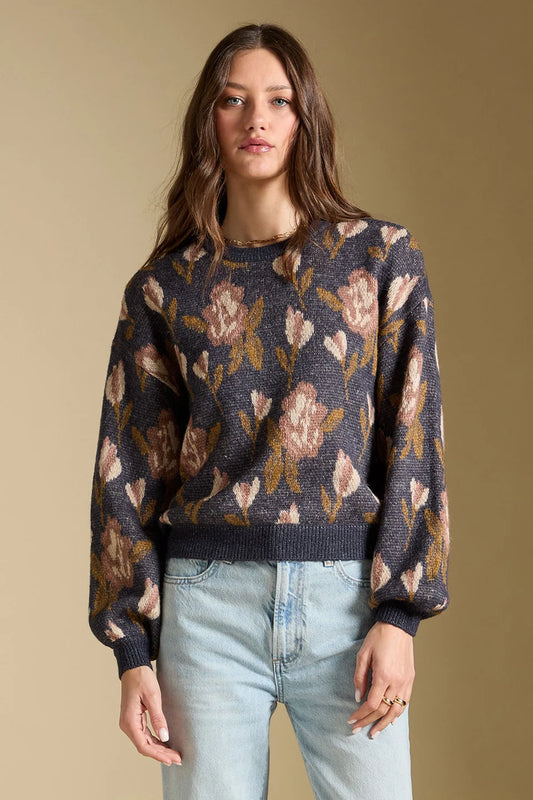 THE RONNIE FLORAL SWEAER