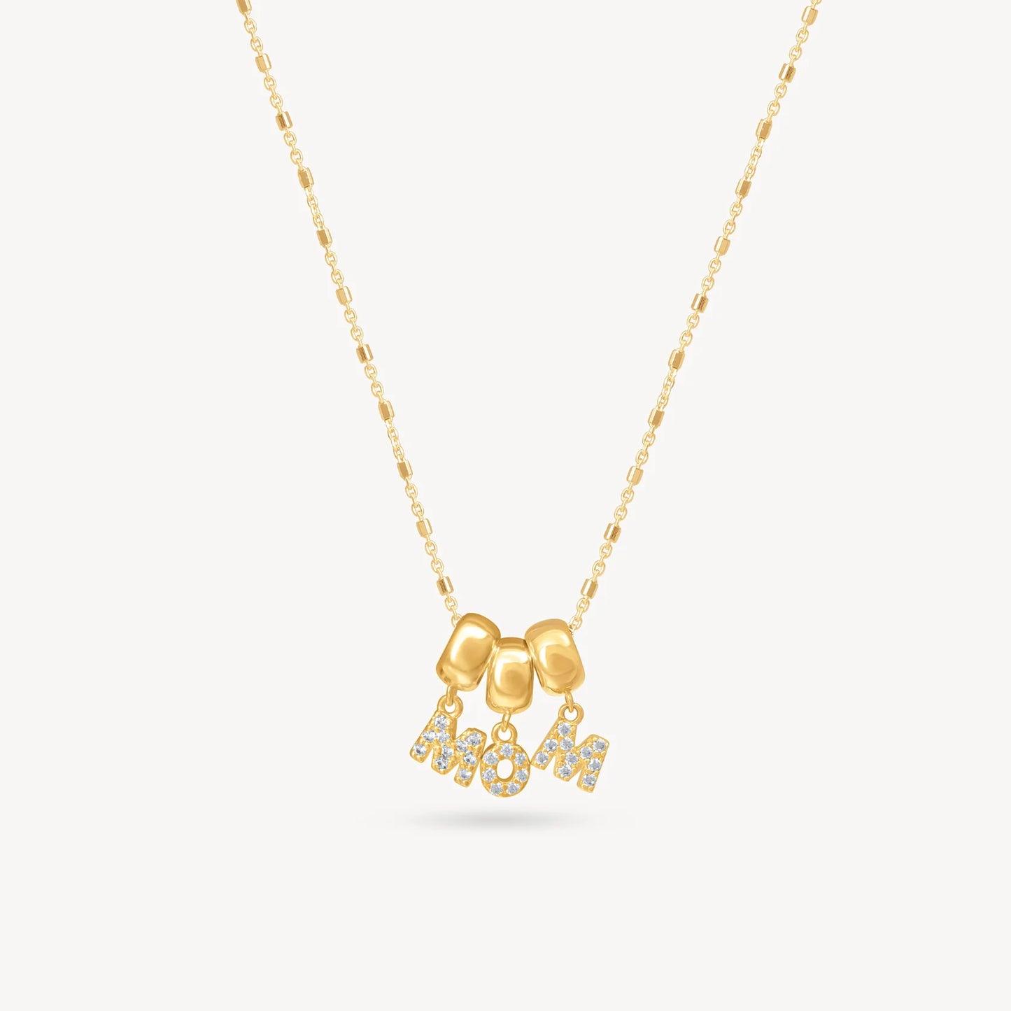 HILLBERG AND BERK PAVE MOM NECKLACE
