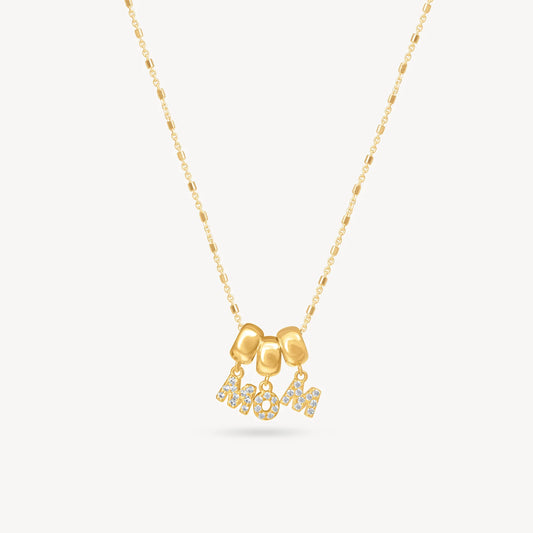 HILLBERG AND BERK PAVE MOM NECKLACE