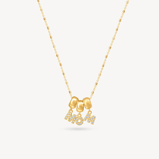 HILLBERG AND BERK PAVE MOM NECKLACE