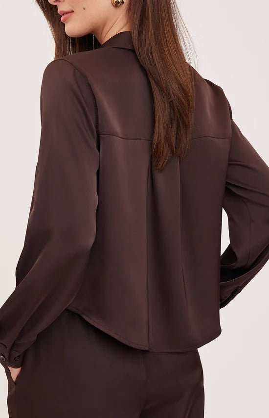 LEIGHTON SILKY L/S BLOUSE