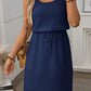 KENNEDY DRAWSTRING SLEEVELESS DRESS