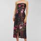 AMELIE TEA LENGTH STRAPLESS DRESS