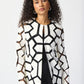 LASER-CUT LEATHERETTE ON MESH JACKET 241905