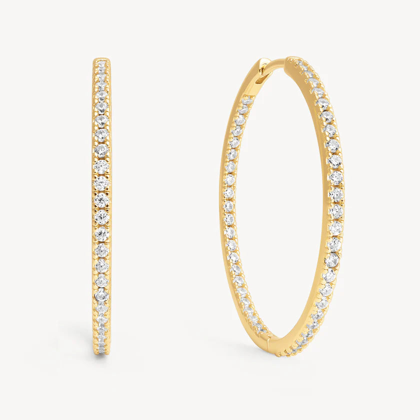 HILLBERG AND BERK LARGE (35MM) PAVE HOOP