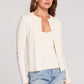 THE JILL LONG SLEEVE RIBBED BUTTON UP