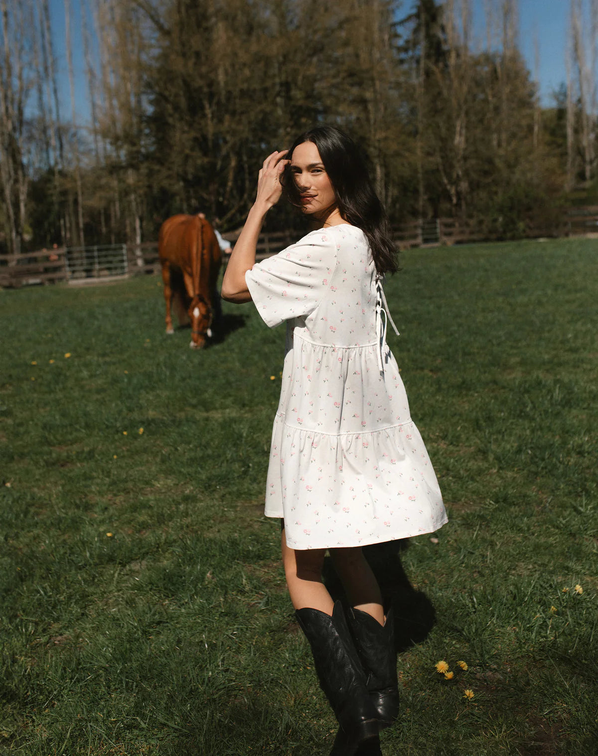 TIERED FLORAL DRESS