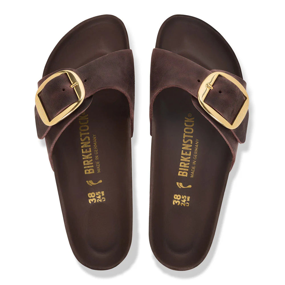 MADRID BIG BUCKLE OILED LEATHER NARROW