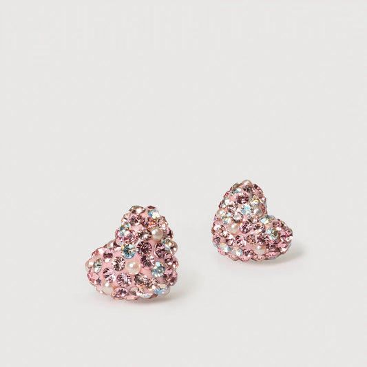 HILLBERG SPARKLE HEART STUDS