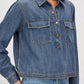 PORTS  CROPPED DENIM SHIRT
