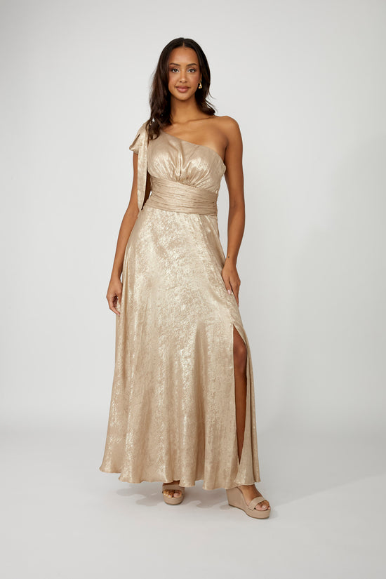 LYMAN ONE SHOULDER LONG DRESS 258724U