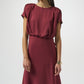 Recycled Satin Blouson A-Line Dress 254049