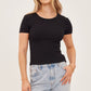 DAYNA RIBBED SHORT SLEEVE