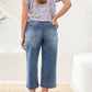AUDREY BUTTON FLY CROP JEANS