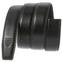 KNKT BLACK LEATHER BASIC BELT STRAP