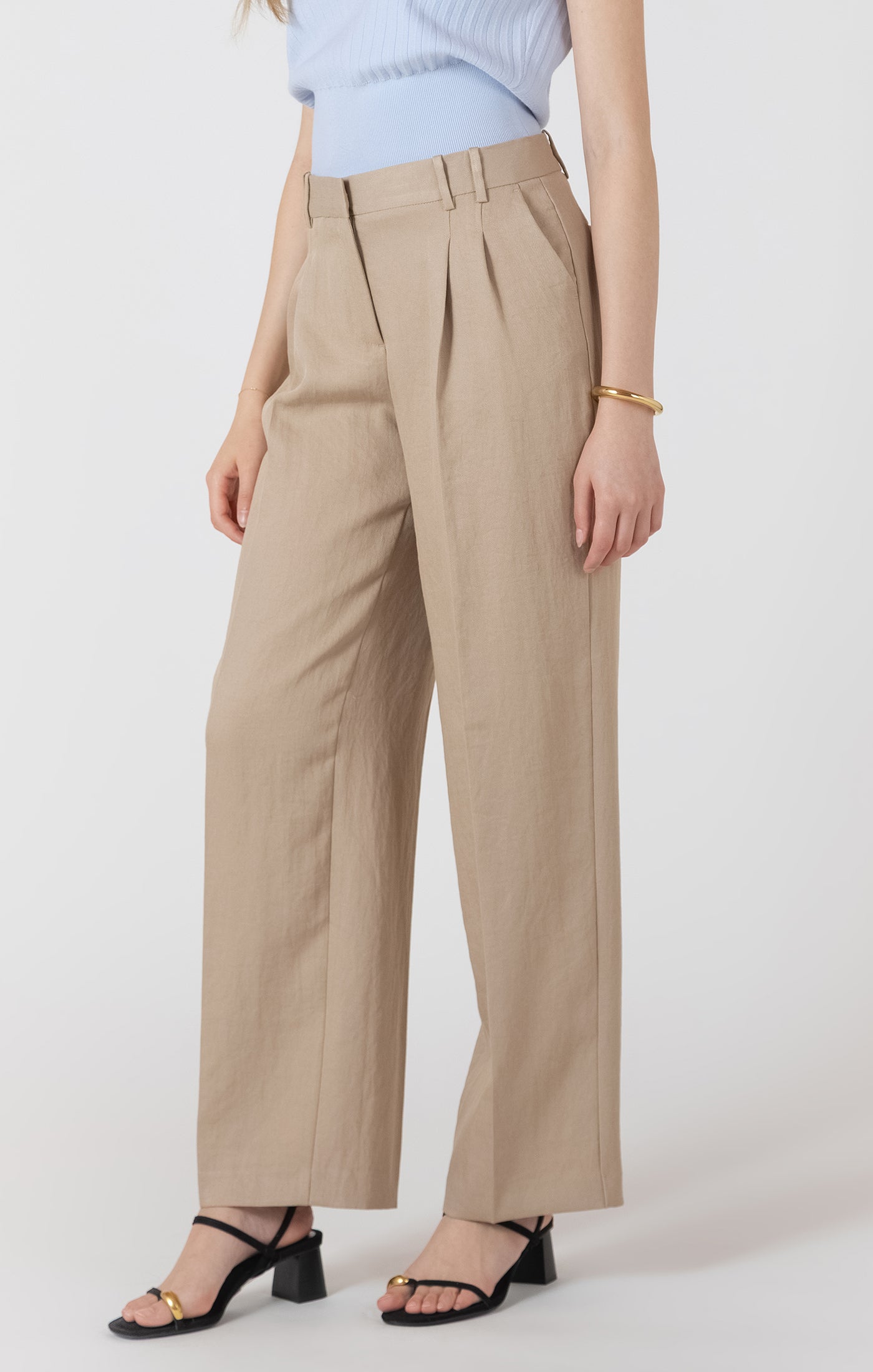 THE MARCELLA PLEAT DETAIL STRAIGHT PANT