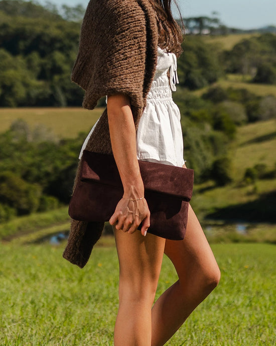 LUKA SUEDE CROSSBODY CLUTCH