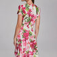 FLORAL PRINT SCUBA AND CREPE FIT AND FLARE DRESS 241789
