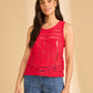 SLEEVELSS TEXTURED SWEATER