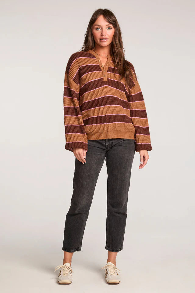 LEILANI LARGE STRIPE SWEATER