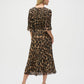 Chiffon Animal Print Fit and Flare Dress 252935
