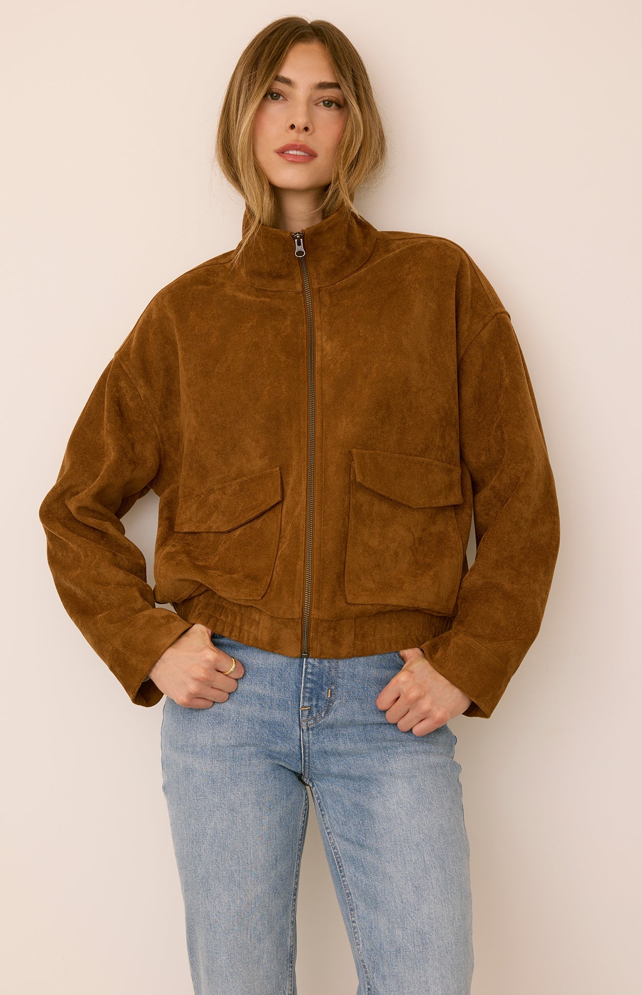 ASHTON SUEDE JACKET W/POCKETS