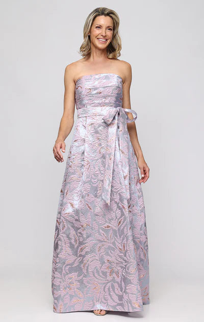 THE CYNTHIA STRAPLESS JACQUARD DRESS