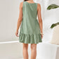 SLVLESS V NECK DETAIL DRESS 1340O