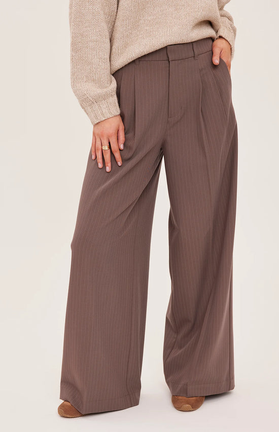 COLLINS PINSTRIPE WIDE LEG PANT
