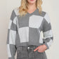THE STACEY COLORBLOCK V NECK SWEATER