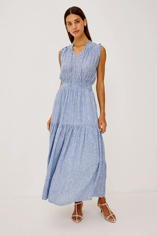 ALESSI LINEN BLEND MAXI DRESS