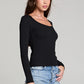 SCOOP LONG SLEEVE SLIM TEE S3502