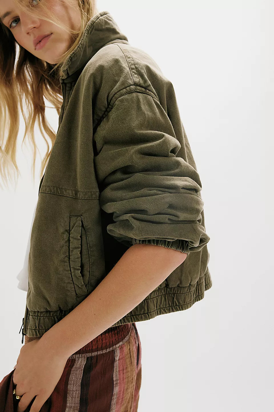 BIRDIE WASHED JACKET BY FREE PEOPLE