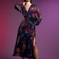 ABSTRACT L/S MIDI DRESS 243770X
