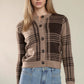 THE KEELY PLAID CROP CARDI