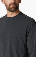 MENS LONG SLEEVE CREW NECK SLUB