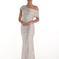 LONG CHAMPAGNE OFF SHOULDER KNIT GOWN 268270