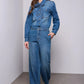 THE MYRA DENIM BLOUSE W/TIE