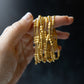 LENNY & EVA MIXED GOLD TRIO STRETCH BRACELET