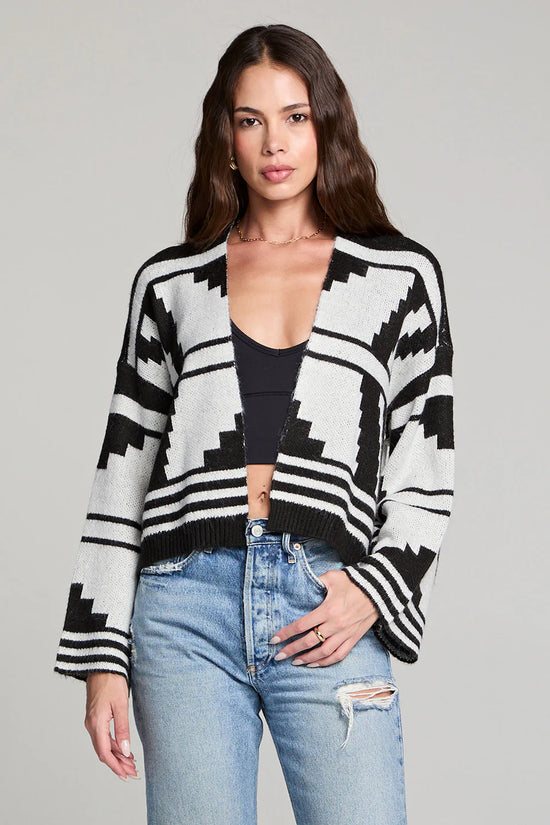 CALLI CROPPED PATTERNED CARDI S3542