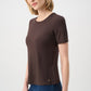 JERSEY FITTED CREWNECK TOP
