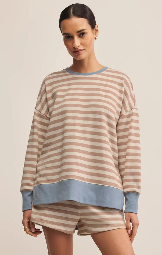 LAYER UP STRIPE SWEATSHIRT ZLT253990