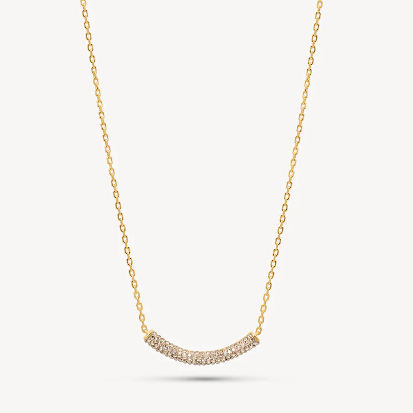 HILLBERG AND BERK SPARKLE BAR NECKLACE- GOLDS