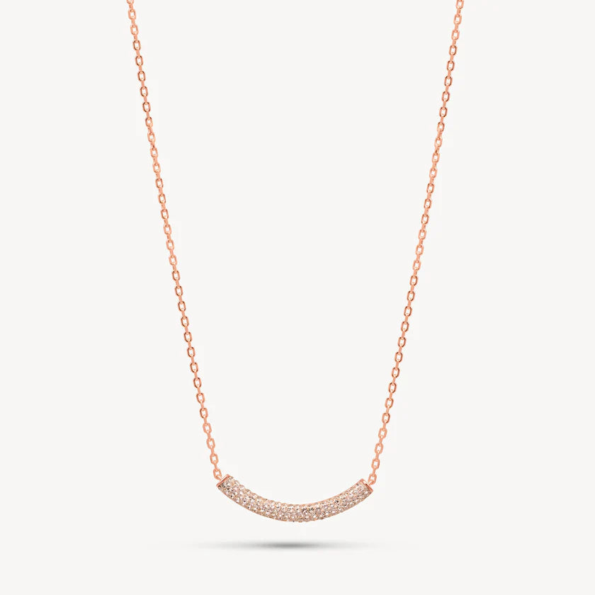HILLBERG AND BERK SPARKLE BAR NECKLACE- GOLDS