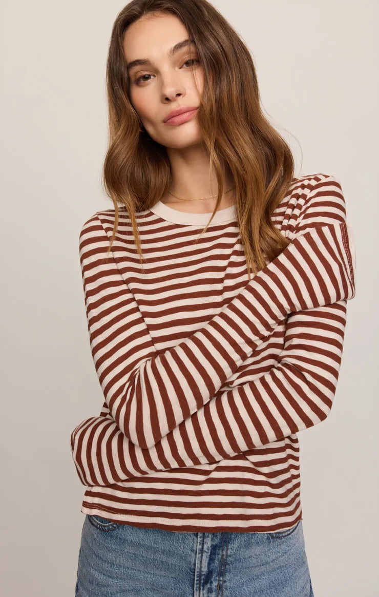 JUNIE LONG SLEEVE STRIPE TEE
